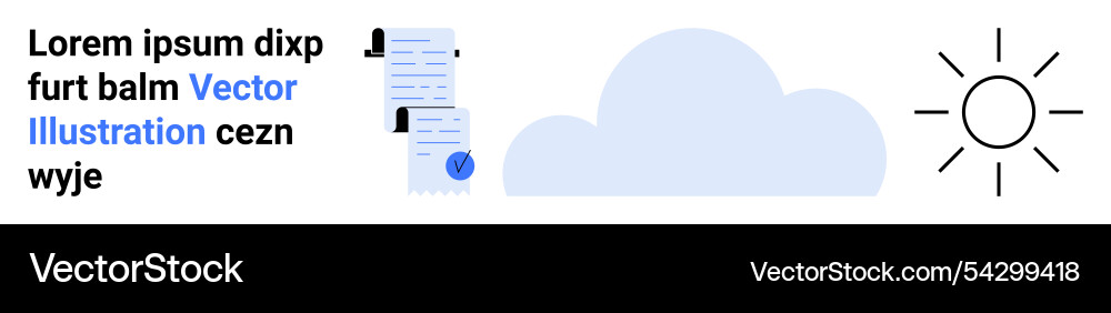 Cloud storage for light and efficient document Vector Image