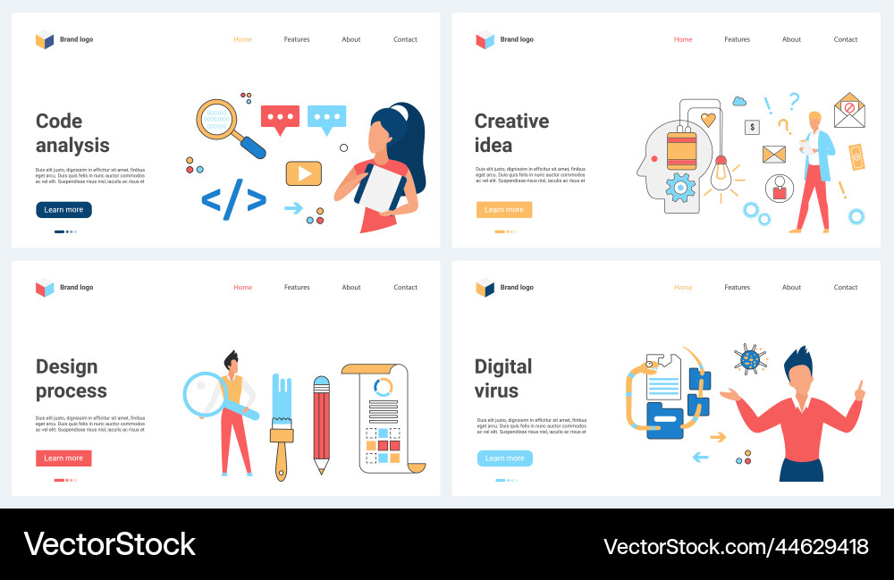 Development of digital applications virus Development of digital applications virus Vector Image