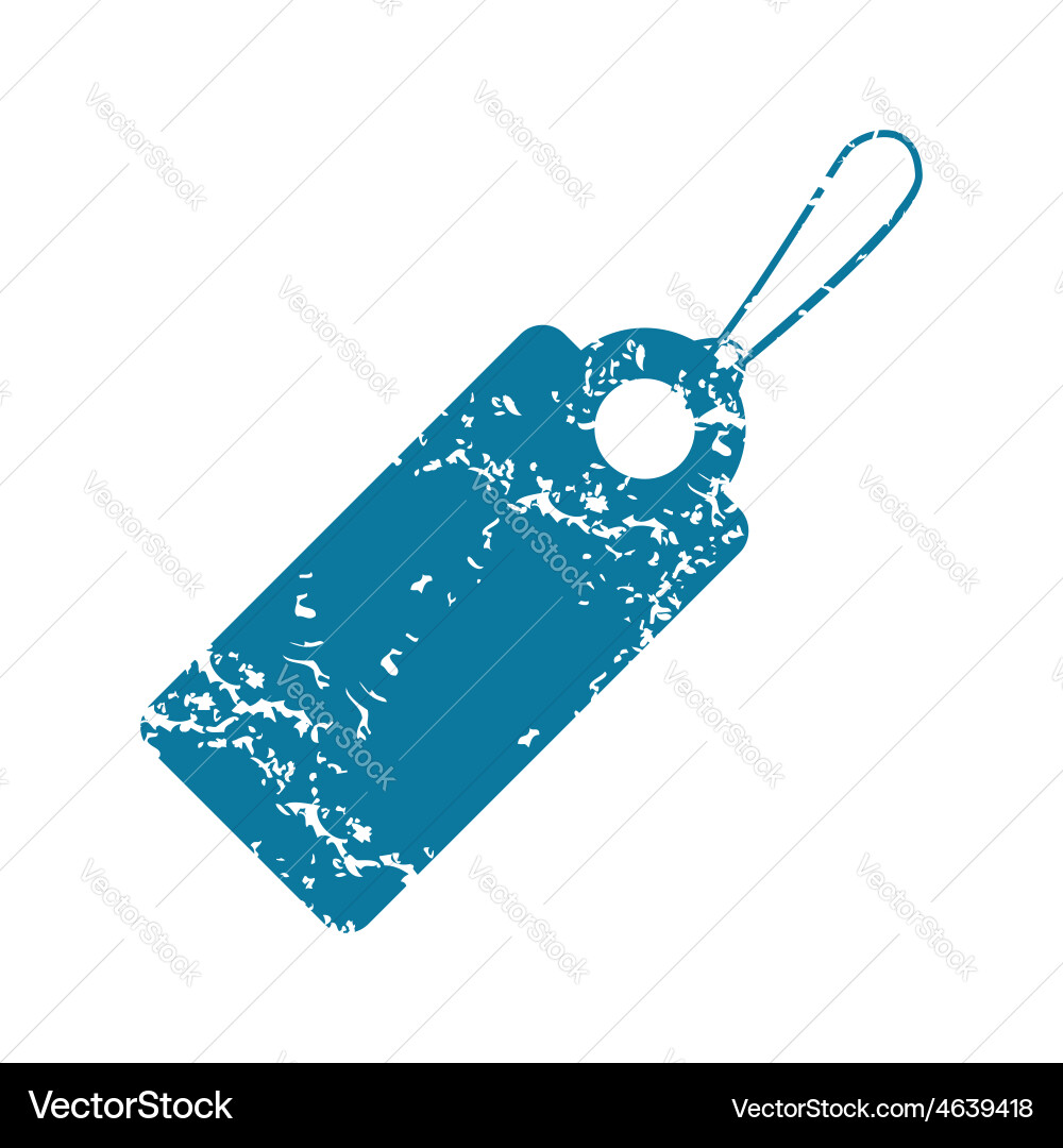 Grunge string tag icon vector image