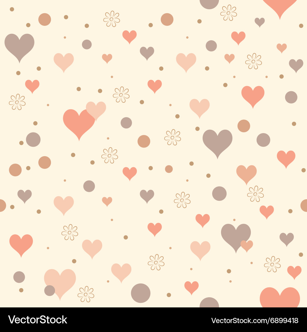 Heart Pattern Seamless Background Vector Image