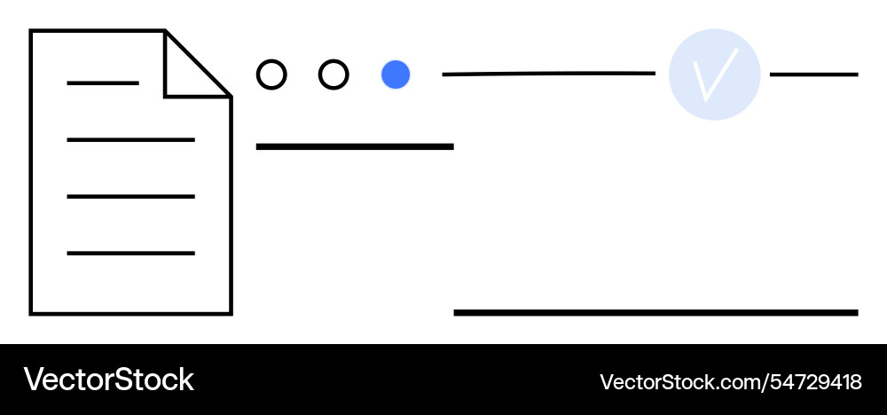 Minimalistic document with completion check Minimalistic document with completion check vector image