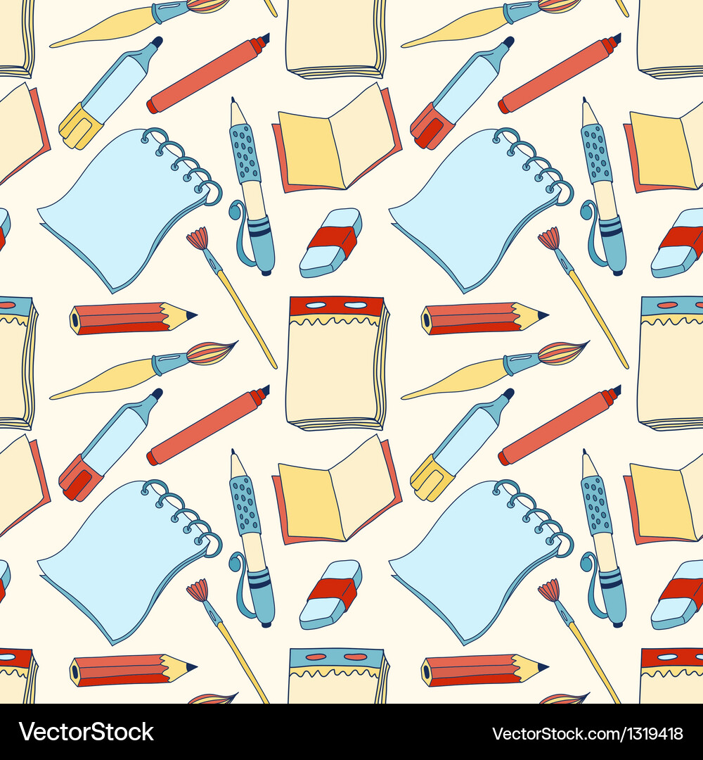 Notes seamless color pattern Vector Image