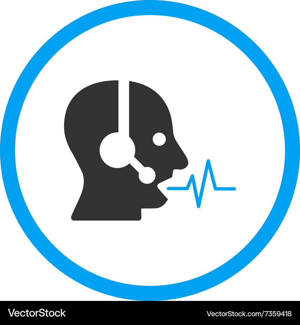 Operator signal rounded icon Vector Image