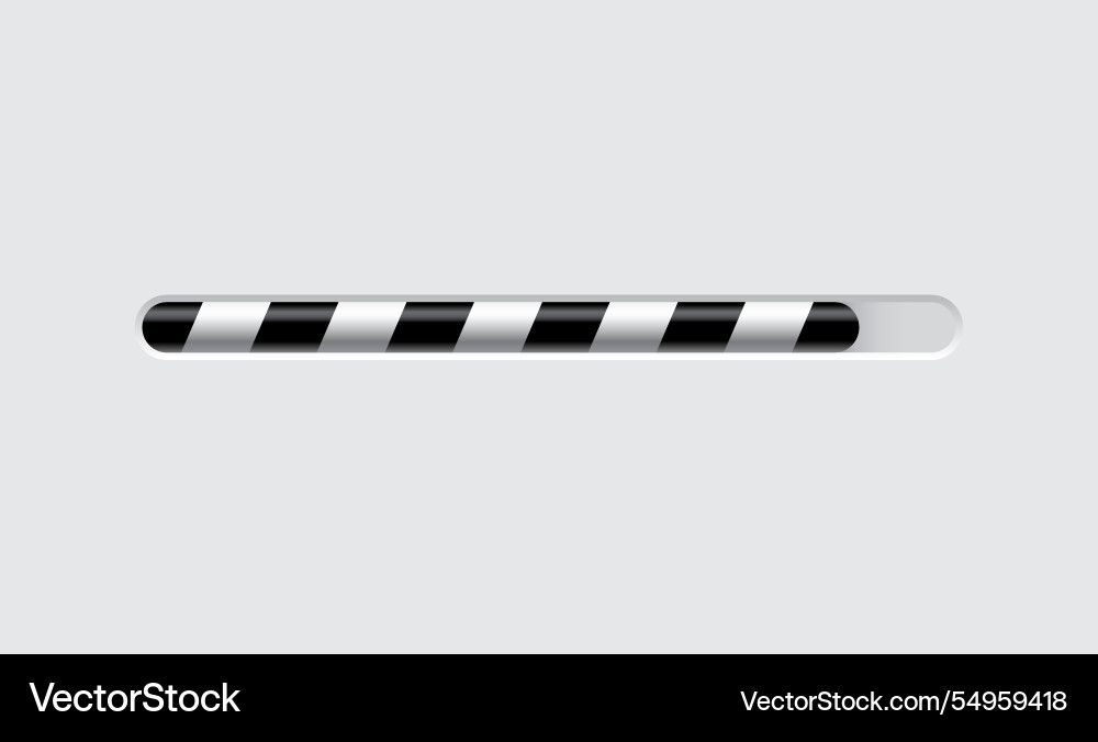 Schwarz-Weiß-Ladebalken-Design Vektorbild