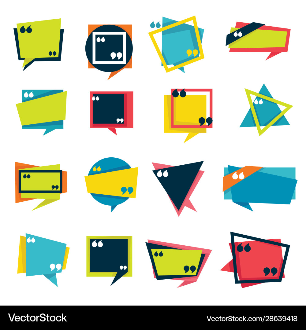 Speech bubbles and quotation mark isolated icons Speech bubbles and quotation mark isolated icons vector image