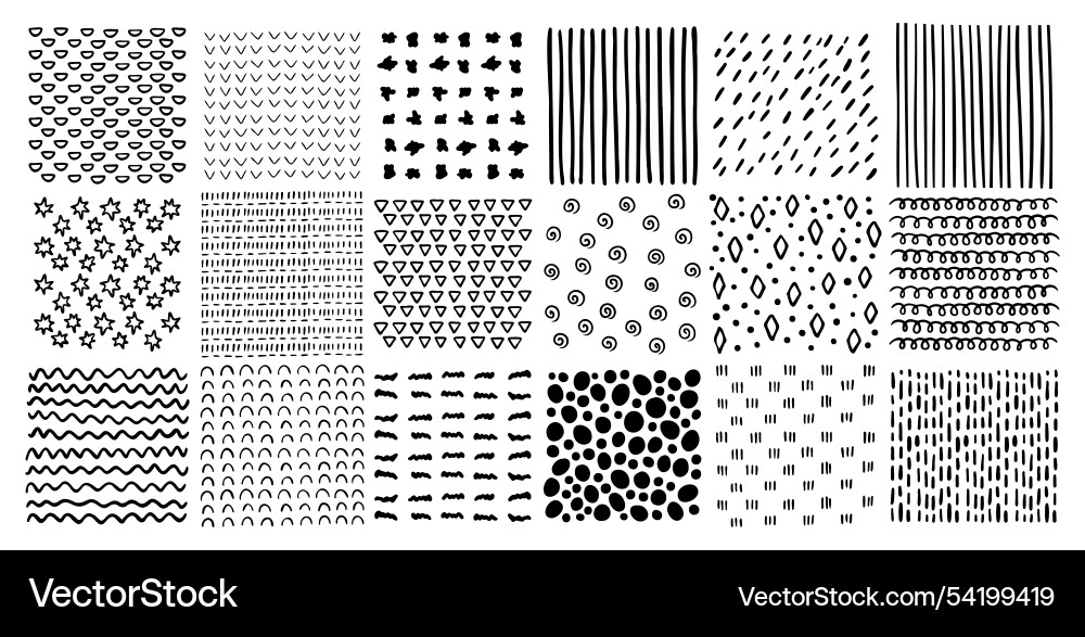 Geometric Square Patterns vector image