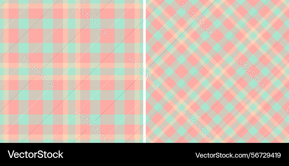 Pastel plaid patterns create a soft versatile Vector Image