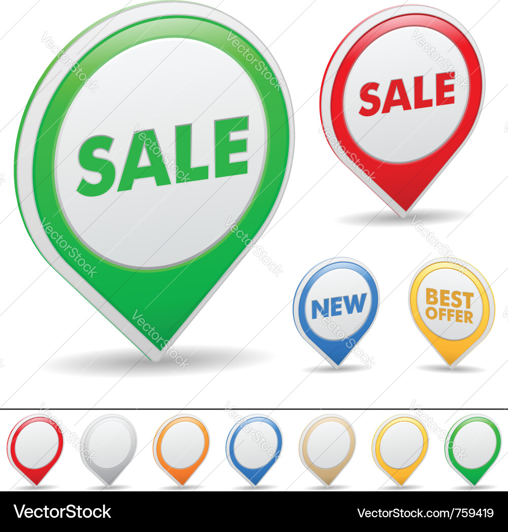 Sale Pointer Icons Vector Image