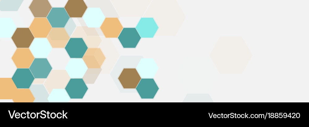 Abstract hexagonal structures vector image