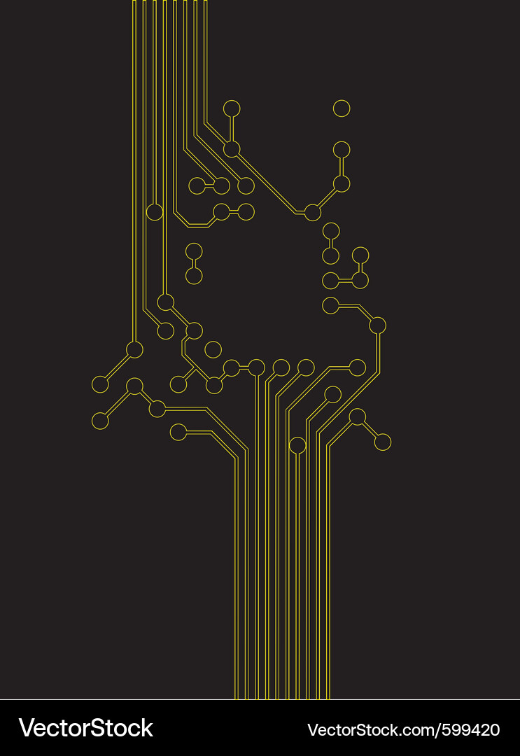 Complex Circuit Board Pattern Vector Image