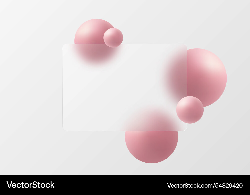 Glass morphism style website landing page template Glass morphism style website landing page template vector image
