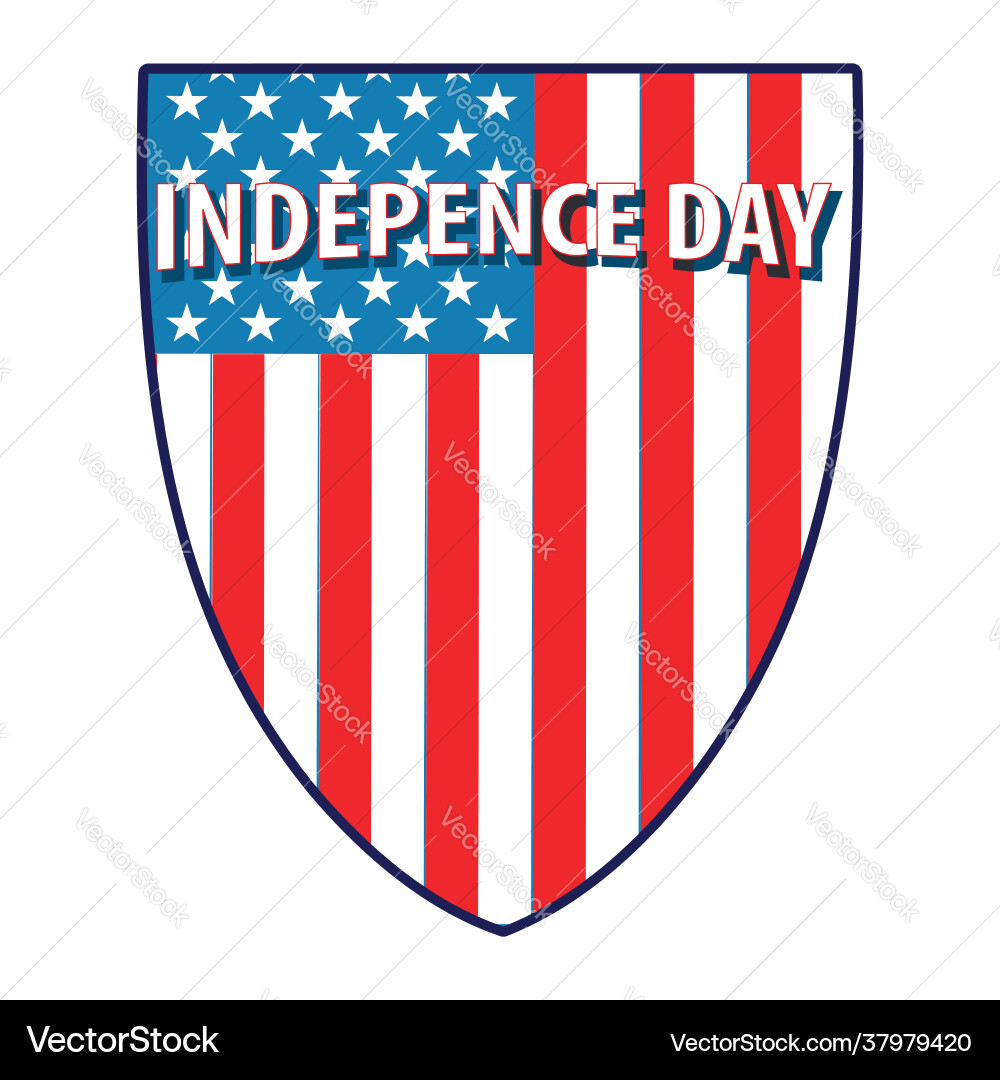 Independence Day Shield vector image