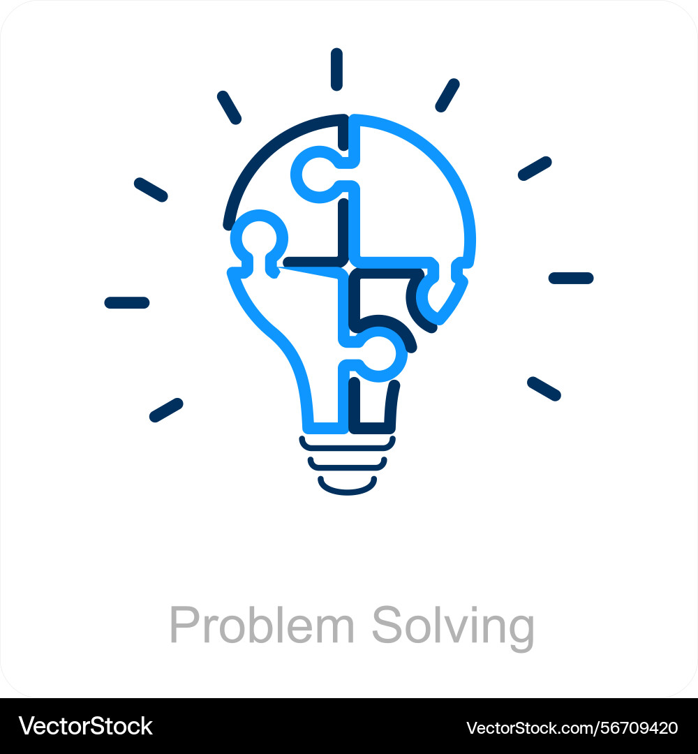Problem solving icon concept Vector Image
