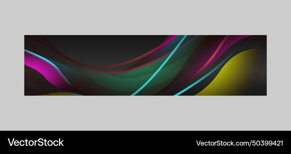 Abstract dynamic vibrant gradient horizontal Vector Image