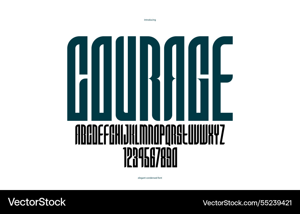 Condensed simple sans serif elegant display font Condensed simple sans serif elegant display font vector image