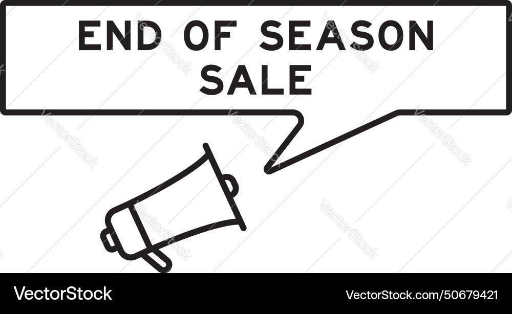 Megaphone icon with speech bubble in word end vector image