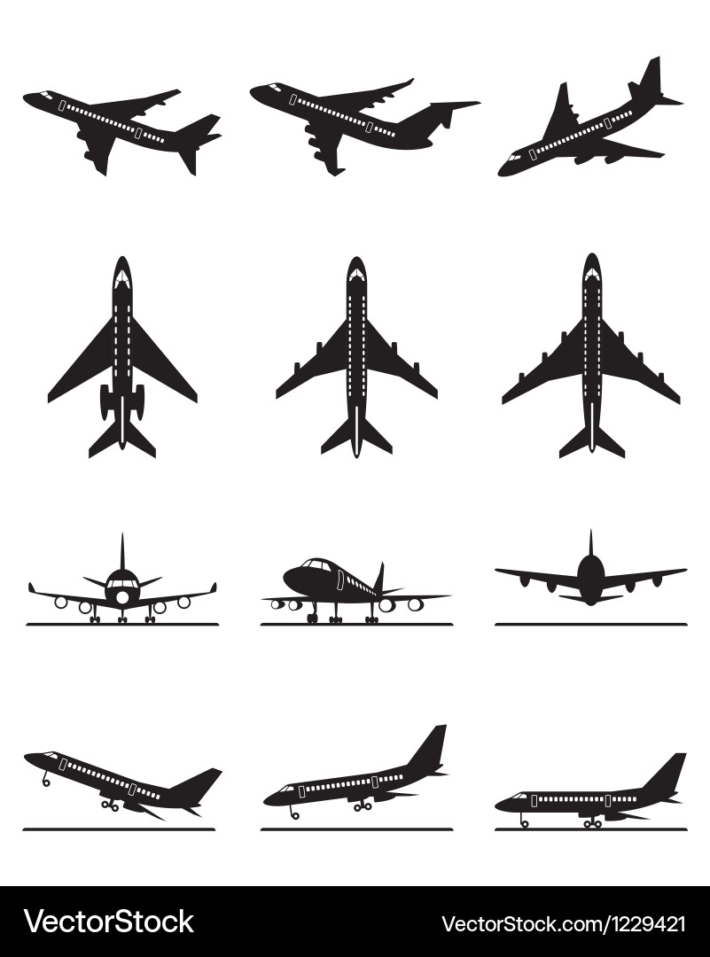 Passenger Aircraft in Flight vector image