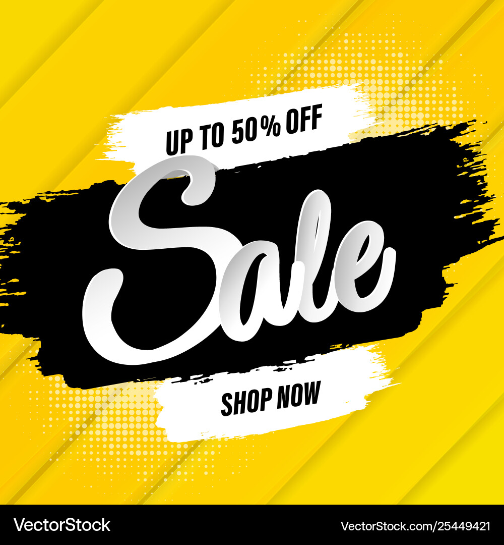 Sale banner with blots Sale banner with blots vector image