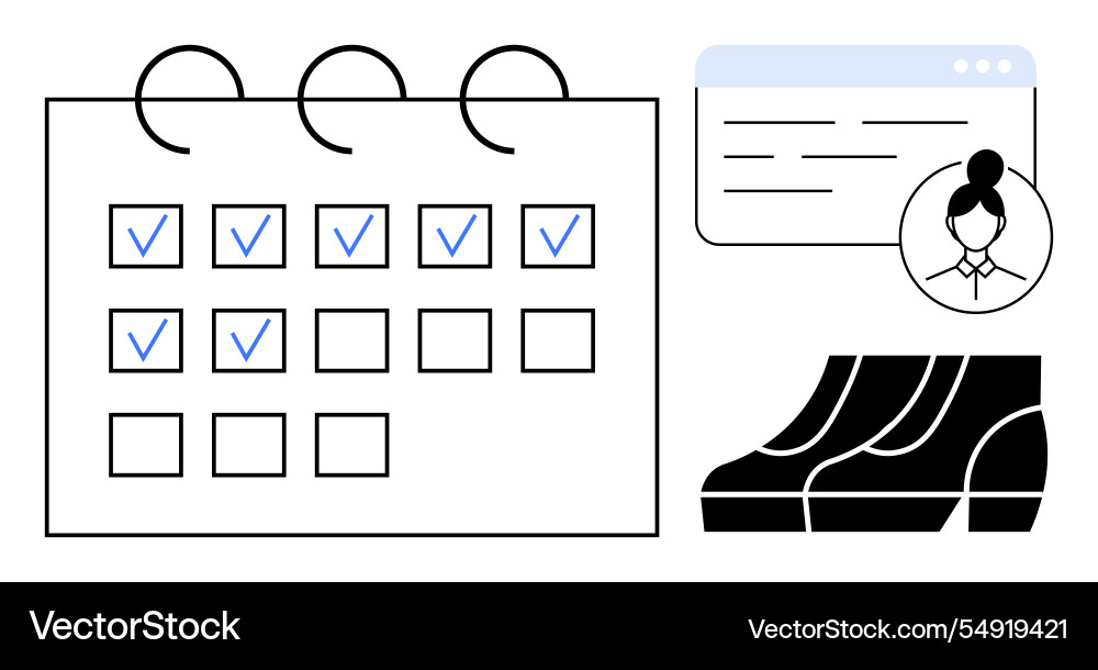 Scheduling and organization concept with calendar Vector Image