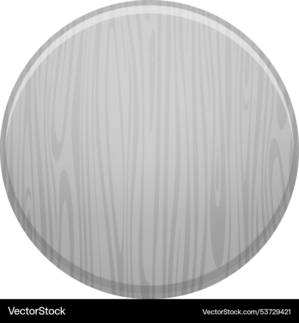 Wooden texture round plaque button empty template Vector Image