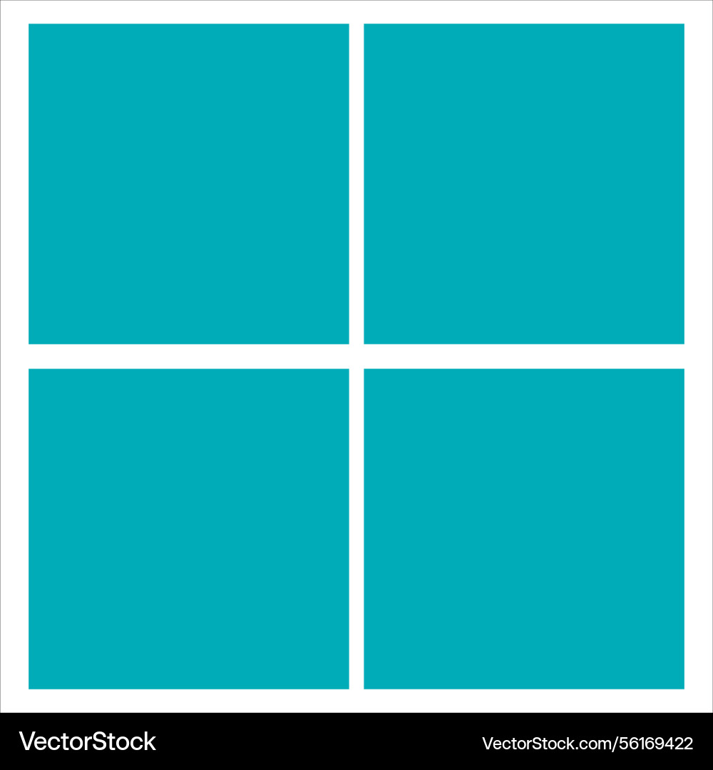 Abstract windows design with four squares vector image