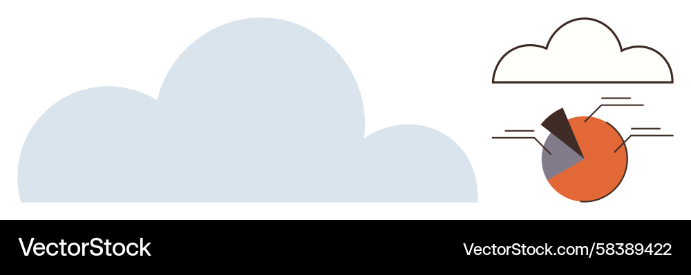 Cloud Data Analysis with Pie Chart Vector Image