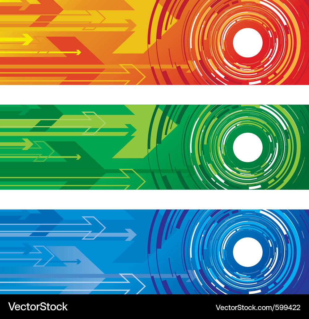 Dynamic Arrow Circle Background Vector Image