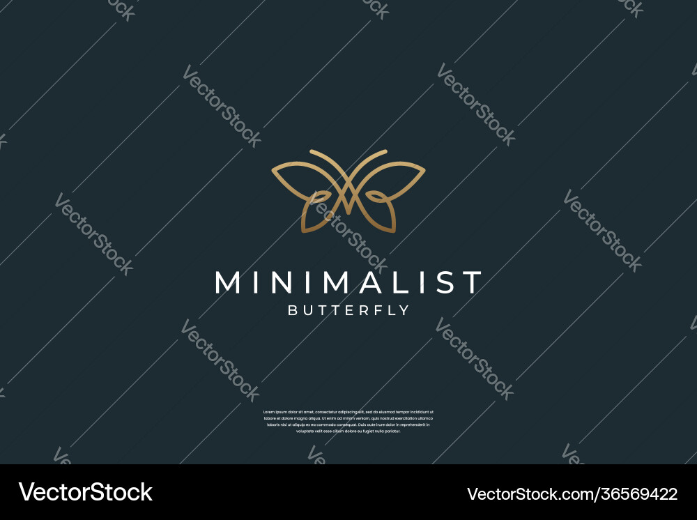 Elegant Butterfly Logo - Minimalist & Floral Vector Image