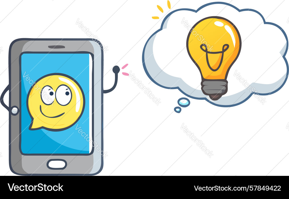 Expressing ideas mobile communication of concepts Vector Image