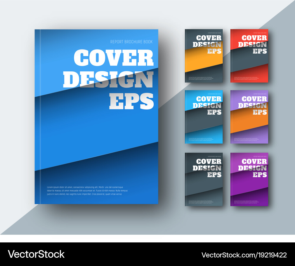 Modern covers with diagonal colored stripes Vector Image