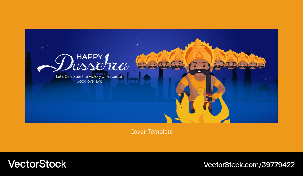 Titelseite von happy dussehra Titelseite von happy dussehra vektorbild