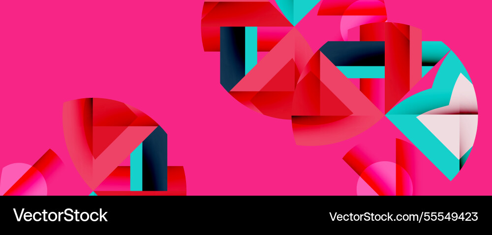 Abstract geometric composition with interlocking Abstract geometric composition with interlocking vector image