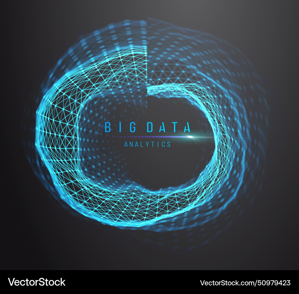 Big data and science futuristic technology vector image