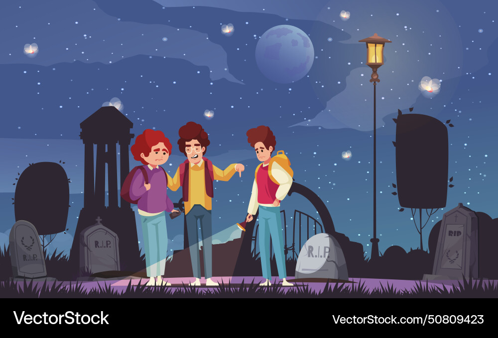 Children Horror Story Poster Royalty Free Vector Image