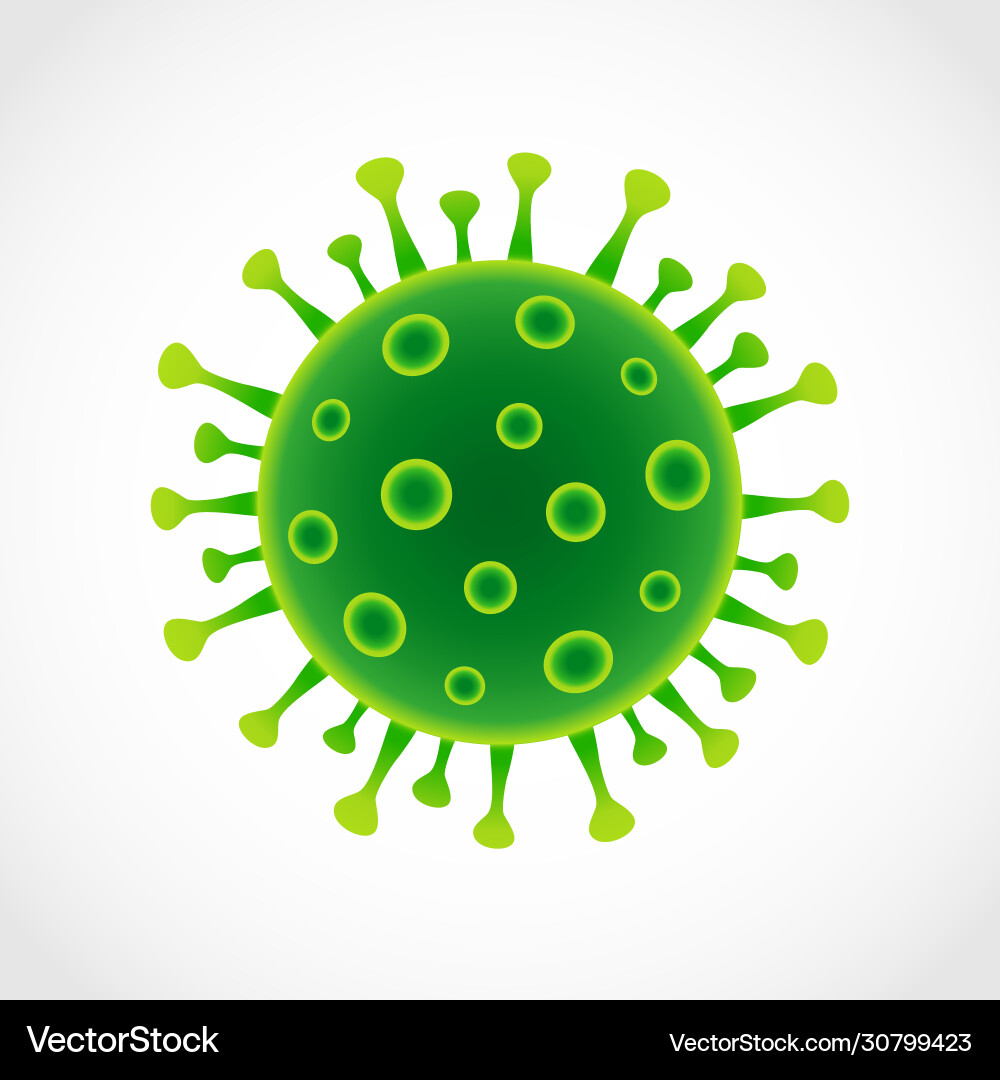 Coronavirus covid19-19 green vector image