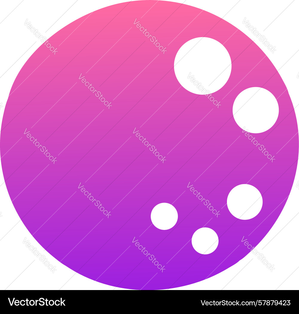 Cosmic orb icon with vibrant gradient abstract Vector Image