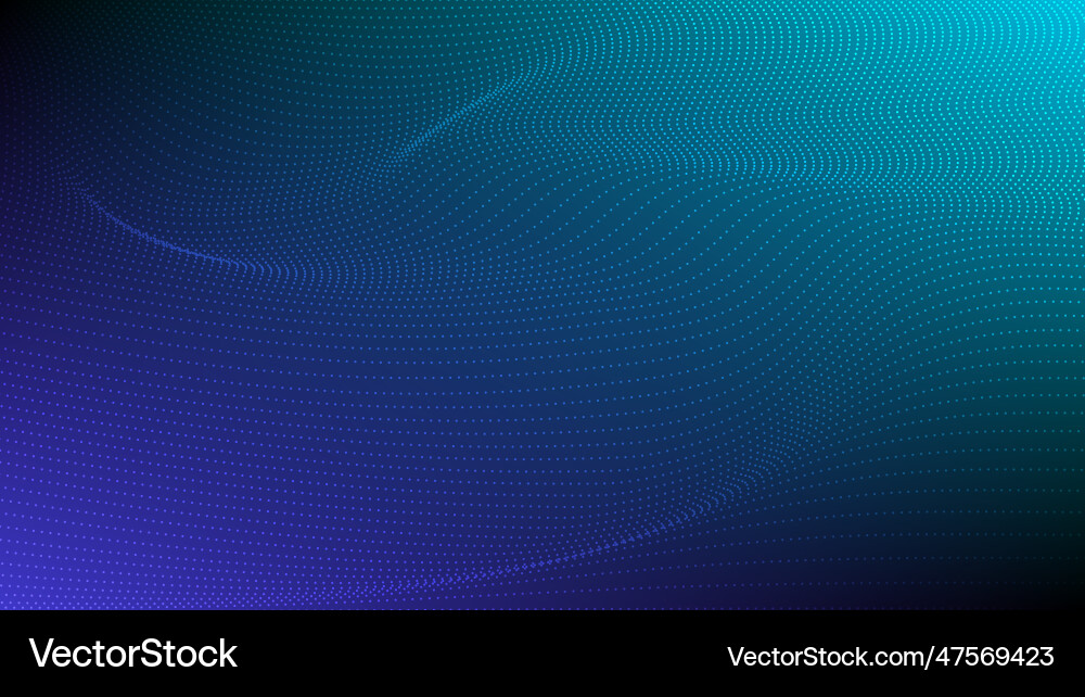 Dynamic wave of glowing points Dynamic wave of glowing points vector image