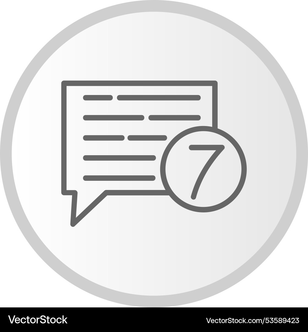 Message line circle grey icon Vector Image