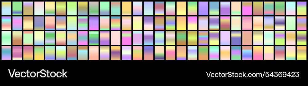 Metallic gradient collection with shiny rainbow Metallic gradient collection with shiny rainbow Vector Image