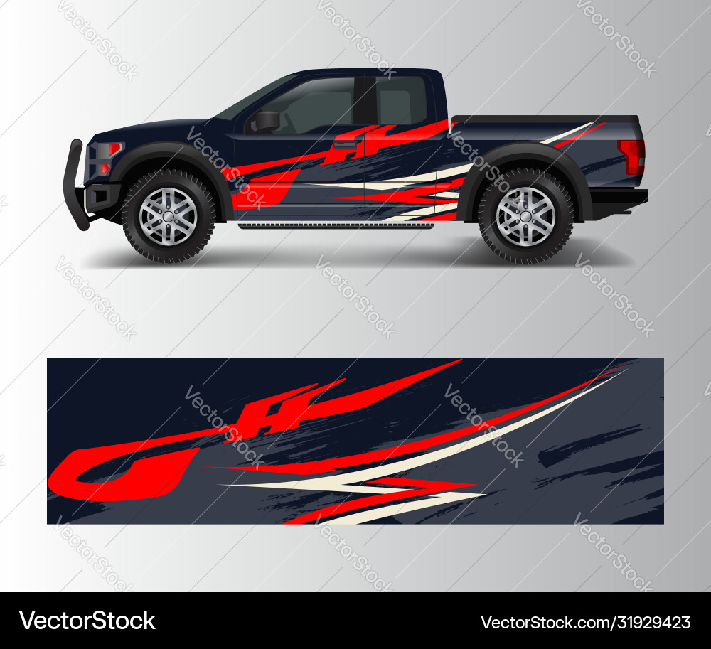 Modern Truck Graphics - Abstract Speed Vector Image