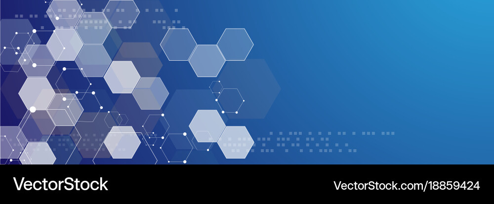 Abstract hexagonal structures vector image
