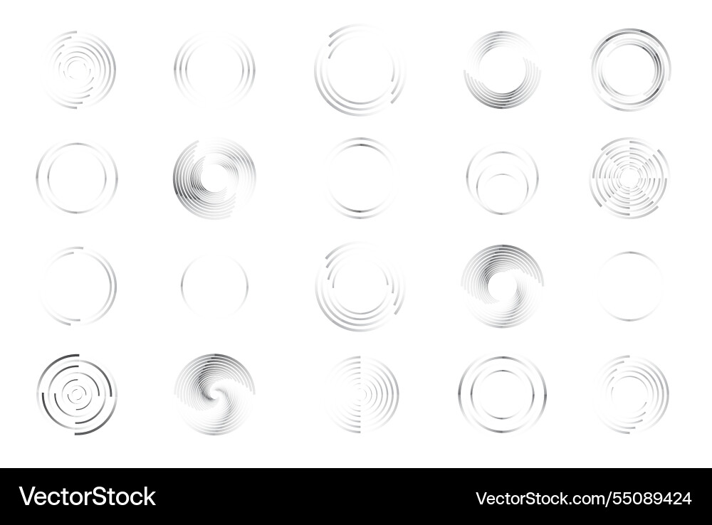 Circle round and borders technology design element Circle round and borders technology design element vector image