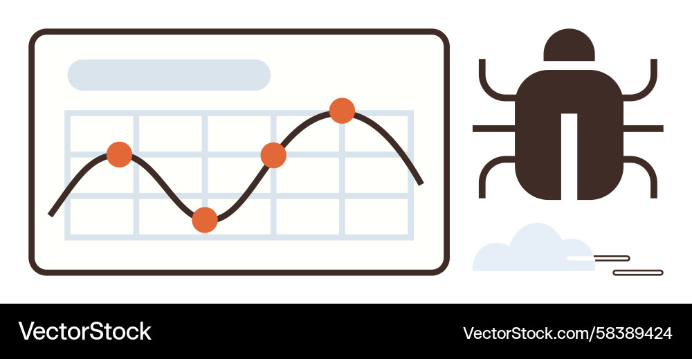 Data Analysis & Bug Tracking Chart Vector Image