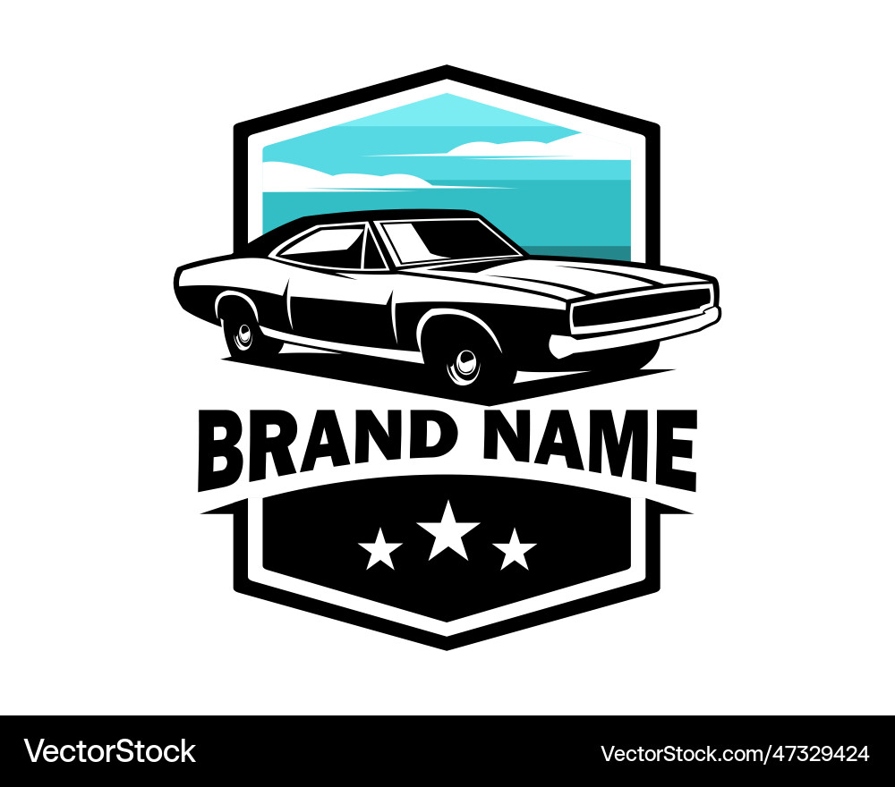 Dodge Challenger Auto 1968 silhouette Dodge Challenger Auto 1968 silhouette vektorbild
