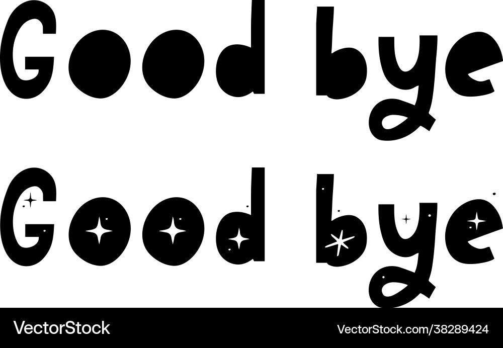 Good bye text continuous one line drawing sketch Good bye text continuous one line drawing sketch vector image