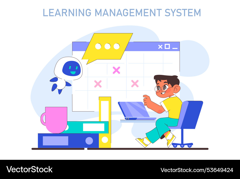 Learning management system or lms modern online Learning management system or lms modern online vector image