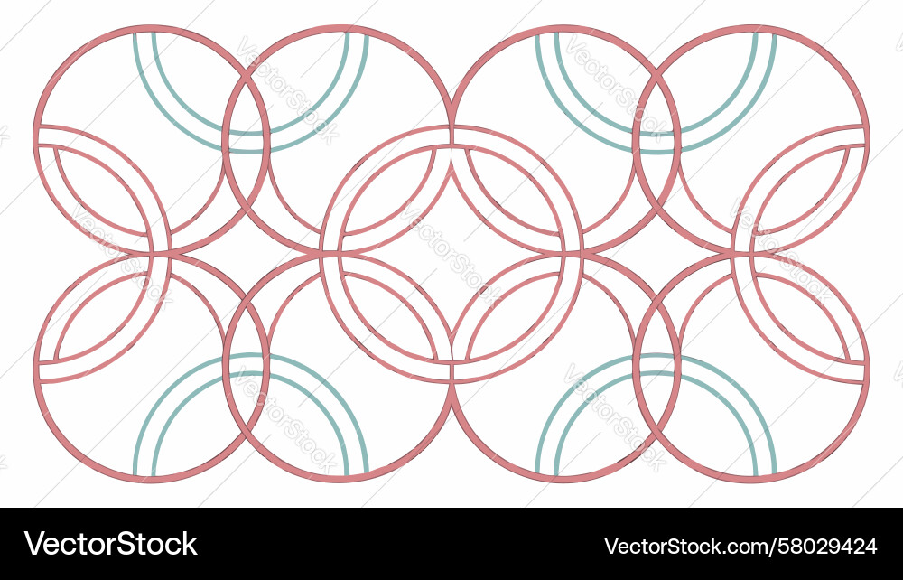 Overlapping Ring Pattern Vector Image