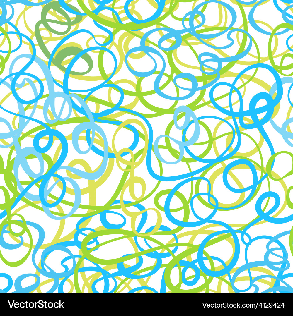 Seamless abstract curly wave pattern Vector Image