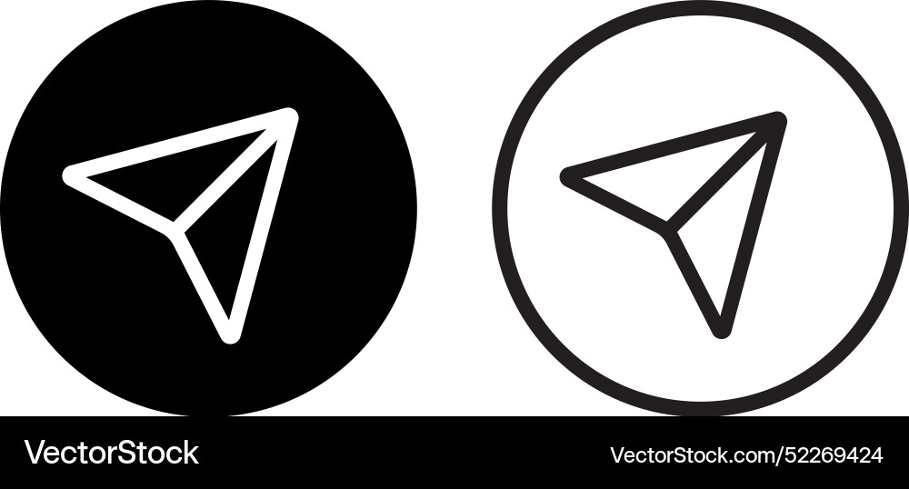 Send icon set in two styles message Send icon set in two styles message vector image