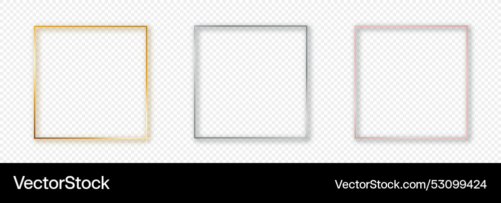 Set of three square frames Set of three square frames vector image